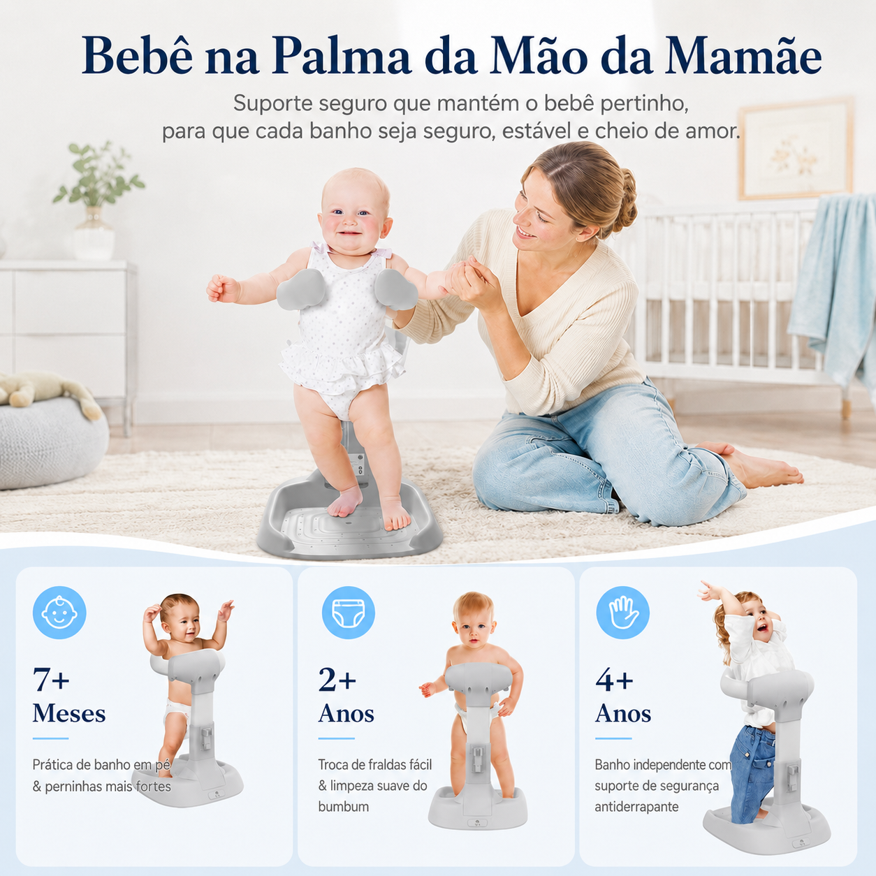 Cadeira de Apoio para Banho em Pé