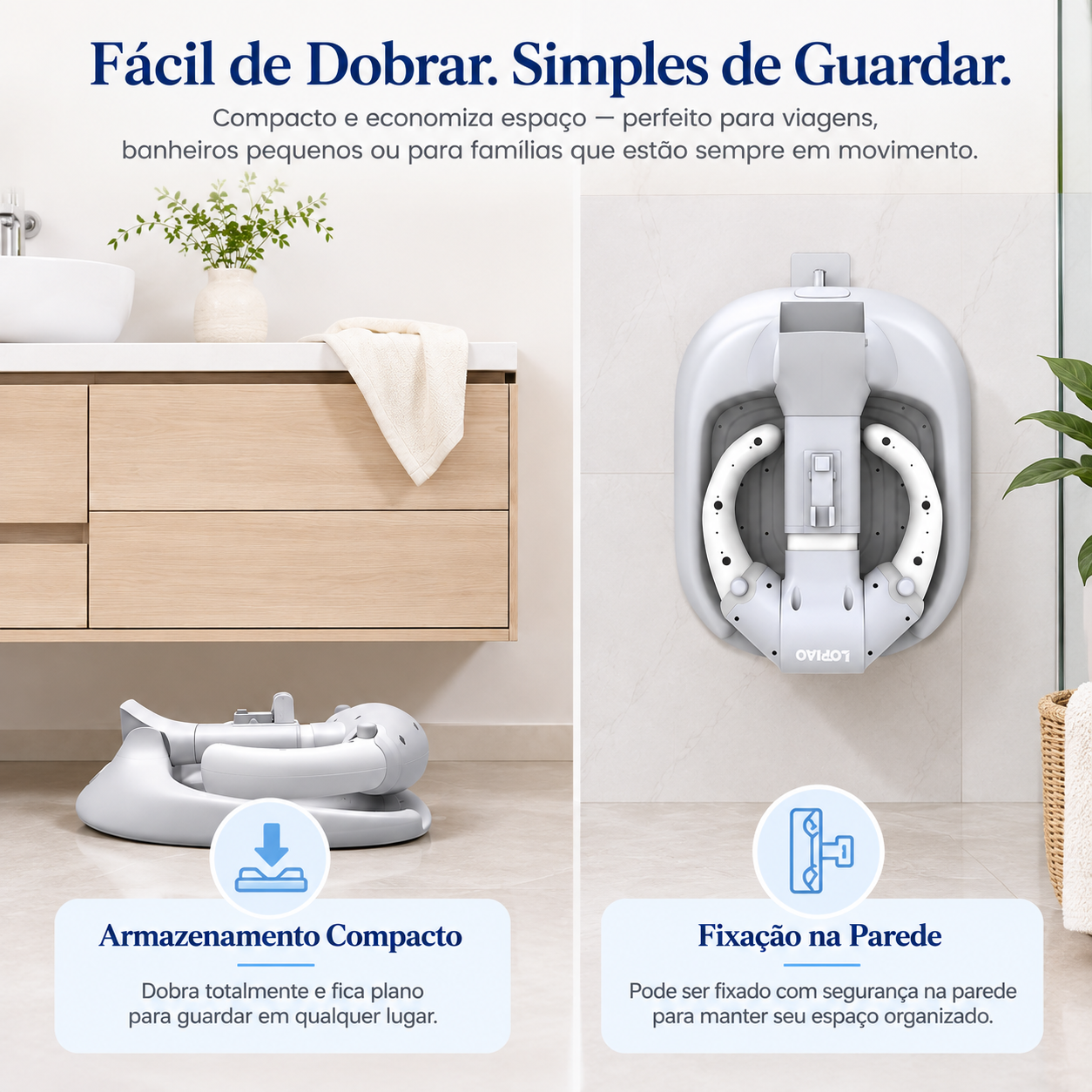 Cadeira de Apoio para Banho em Pé
